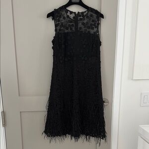 Elie Tahari Black Floral Lace Mini/knee length Dress worn to the Tony Awards